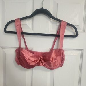 Vintage Victoria’s Secret Second Skin Satin Underwire Bra Dark Pink 36C (Sku A5)